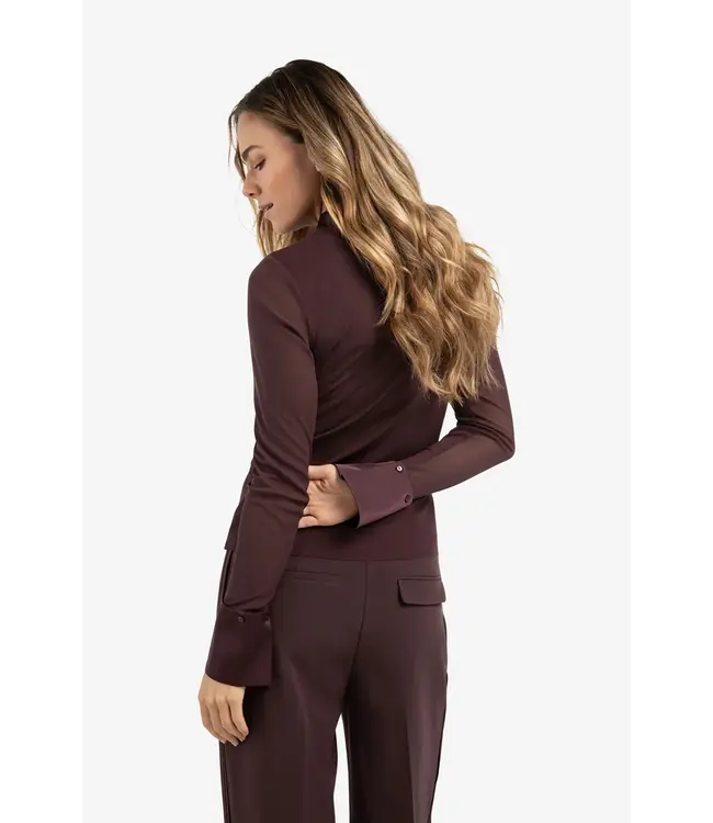 Yaya 01-709346-511 Mesh top met afneembare kraag