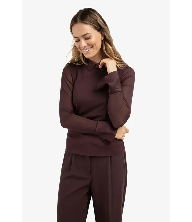 Yaya 01-709346-511 Mesh top met afneembare kraag