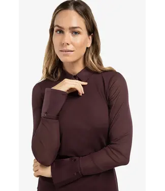 Yaya Mesh top met afneembare kraag