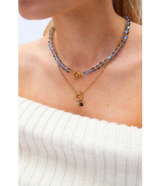 Label Kiki Grey flame necklace