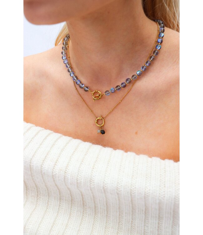Label Kiki SK.216.1 Grey flame necklace