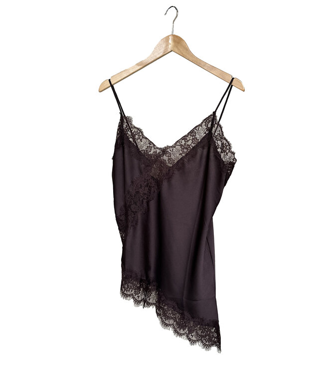 VROUW Limited 7805 Lace top chocolate