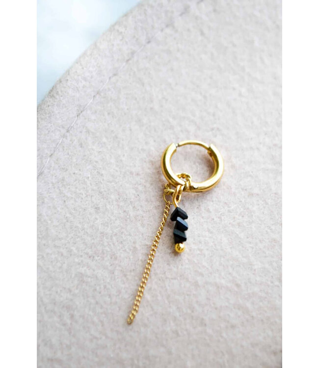 Label Kiki K.SH.69.1 Chain black stone hoop