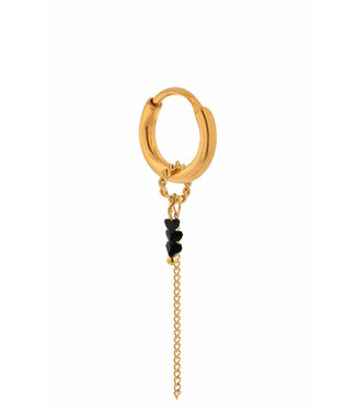 Label Kiki Chain black stone hoop