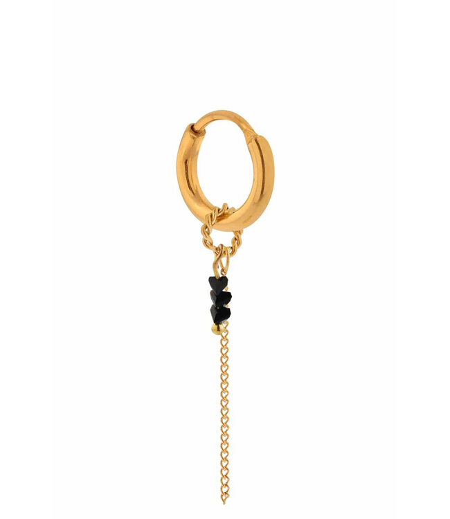 Label Kiki K.SH.69.1 Chain black stone hoop