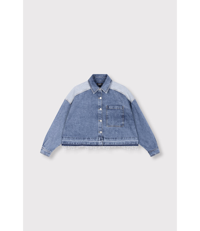 Alix the Label 2512996502 mix denim blouse