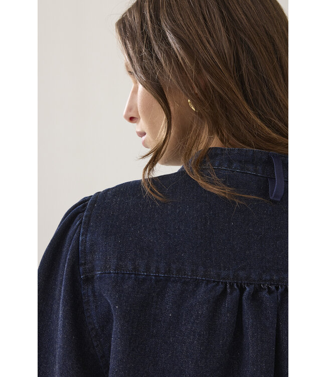 Summum Woman 2s3381-5203 Denim bowtie-blouse