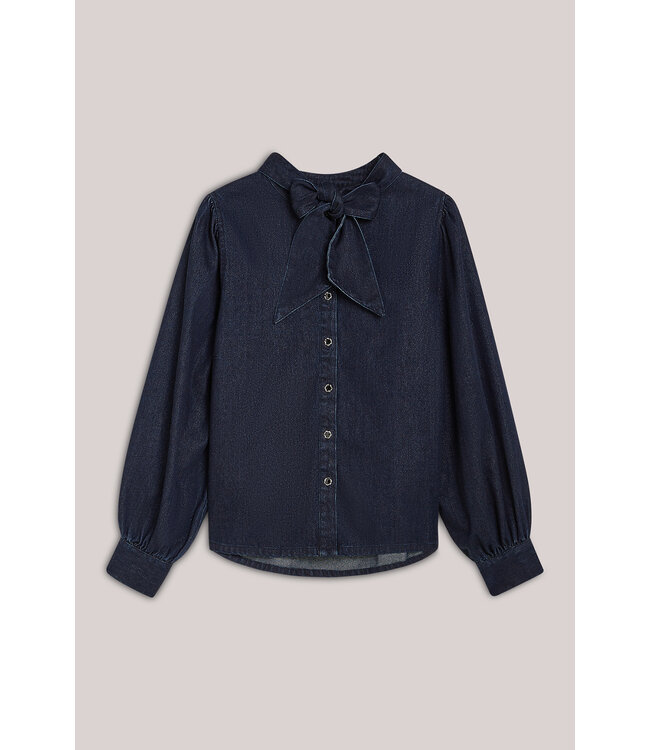Summum Woman 2s3381-5203 Denim bowtie-blouse