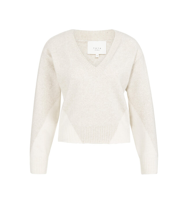 Yaya 01-000544-601 Trui met colorblock-effect