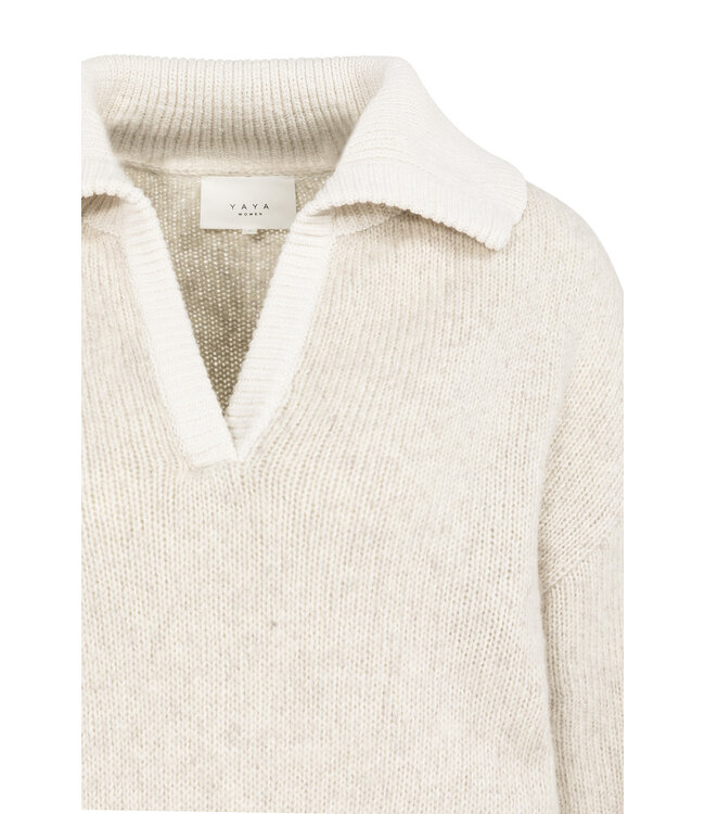Yaya 01-000547-601 Trui met contrasterende kraag