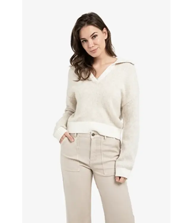 Yaya 01-000547-601 Trui met contrasterende kraag