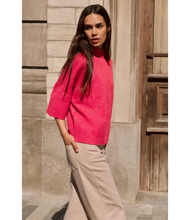 Yaya 01-000437-601 Trui met geribde mouwen