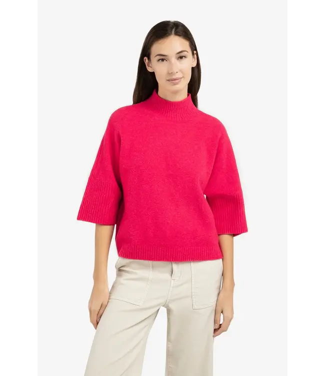 Yaya 01-000437-601 Trui met geribde mouwen