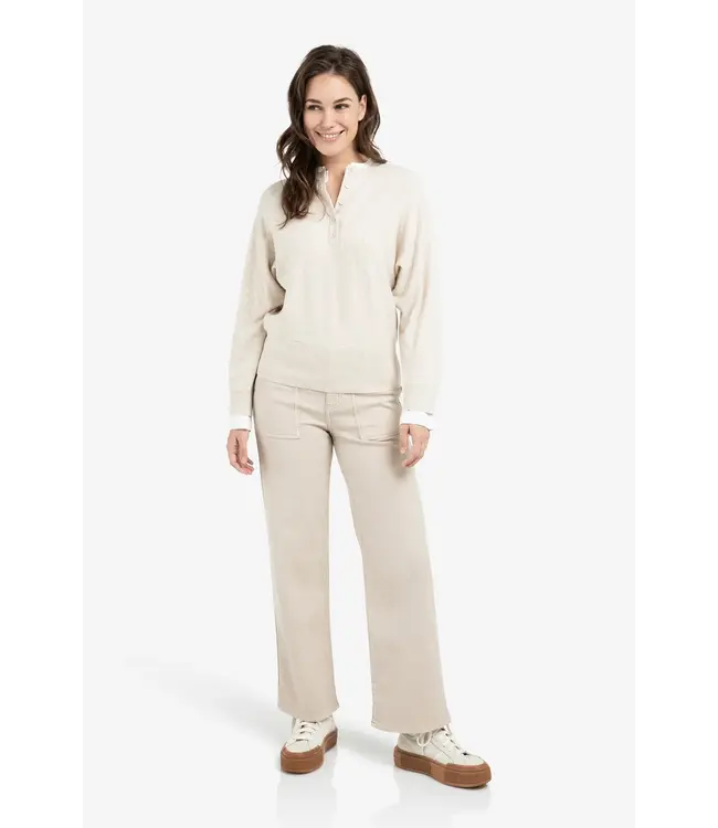 Yaya 01-000546-601 Sweater met kraagdetail