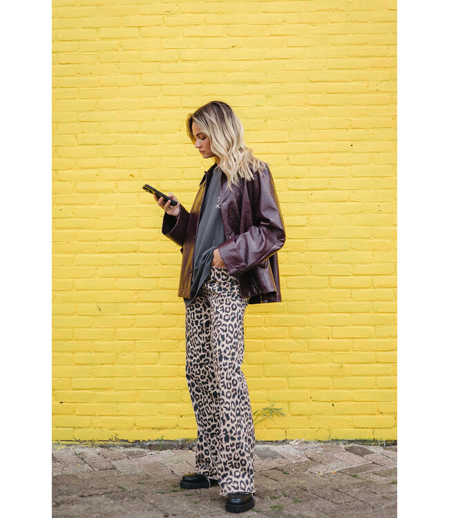 Catwalk Junkie 2402030019 Loose fit jeans leopard