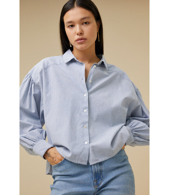 BY-BAR AMSTERDAM 24112024 Sarah short pin stripe blouse