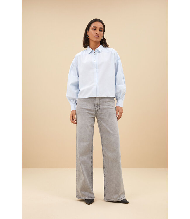 BY-BAR AMSTERDAM 23512037 Sarah short chambray blouse