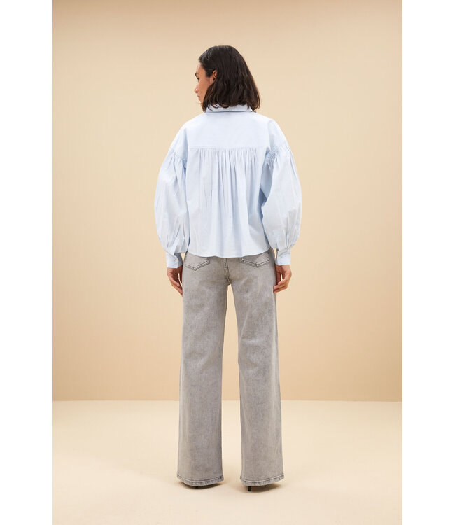 BY-BAR AMSTERDAM 23512037 Sarah short chambray blouse