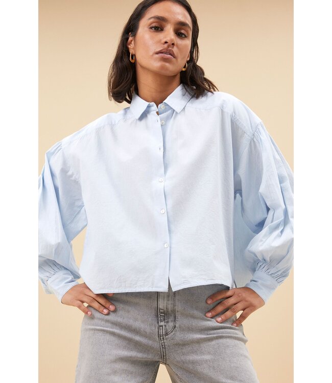 BY-BAR AMSTERDAM 23512037 Sarah short chambray blouse