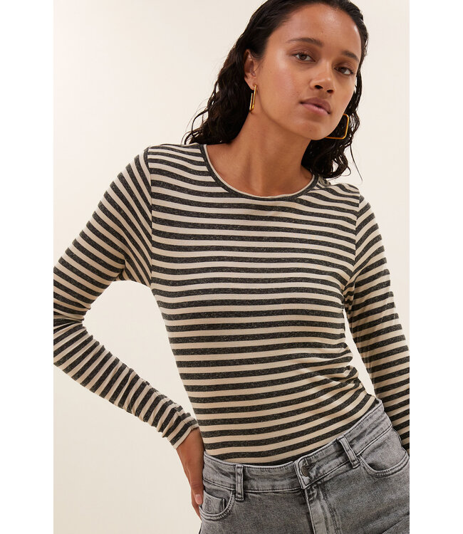BY-BAR AMSTERDAM 101008 Basic longsleeve stripe top