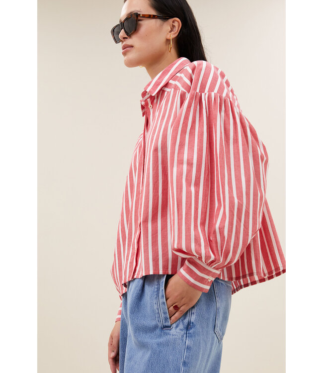 BY-BAR AMSTERDAM sarah short stripe blouse