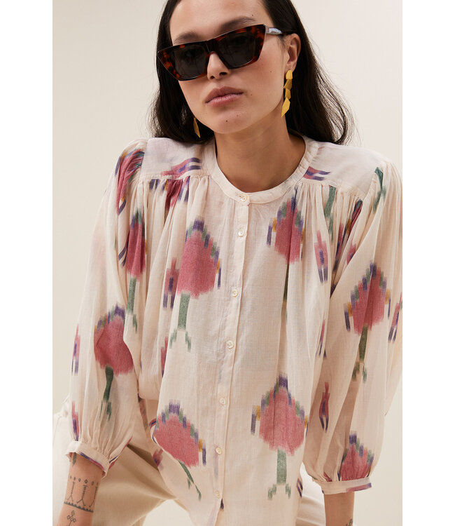 BY-BAR AMSTERDAM becky ikat blouse