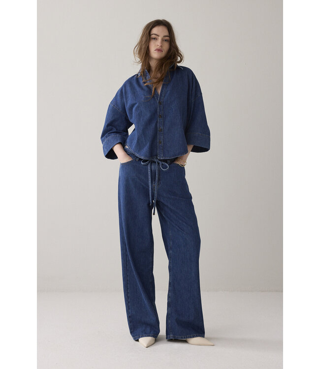 Summum Woman 2s3346-5184 Kimonoblouse denim