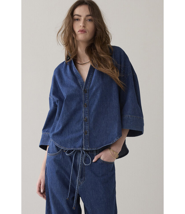 Summum Woman 2s3346-5184 Kimonoblouse denim