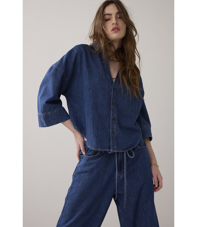 Summum Woman 2s3346-5184 Kimonoblouse denim