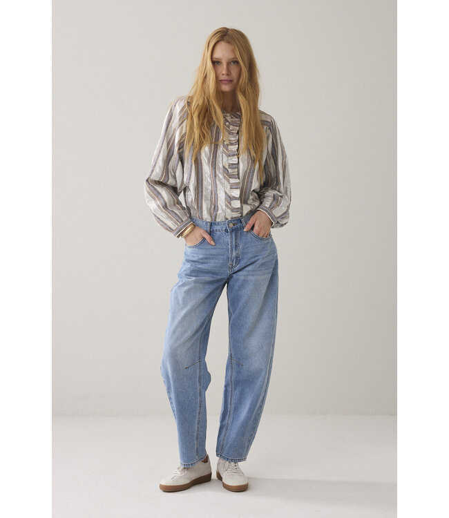 Summum Woman 2s3416-12422 Blouse Silver stripe