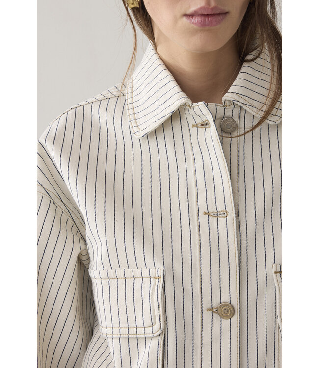 Summum Woman 1s1289-12403 Denim jack stripe