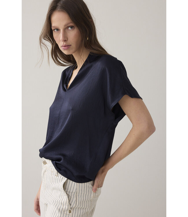 Summum Woman 2s3324-11817 V-hals top glanzend