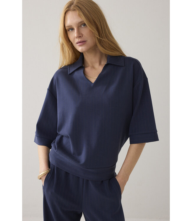 Summum Woman 3s5253-30716 Top Pinstripe scuba