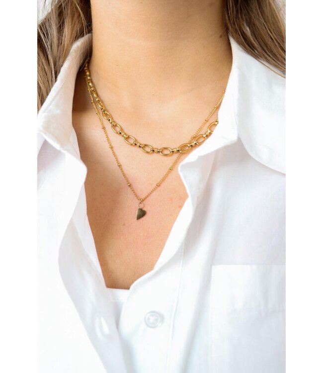 Label Kiki K.SK.64.1 Heart necklace gold