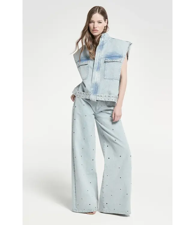 Homage H-CS26M02 Palazzo jeans with eyelets