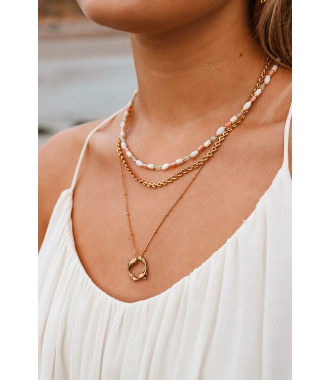 Label Kiki K.SK.148.1 Baby Shell necklace gold