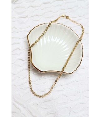 Label Kiki Baby Shell necklace gold