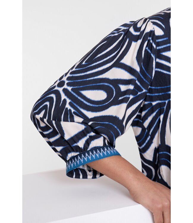 Geisha 63250-20 Blouse blue print