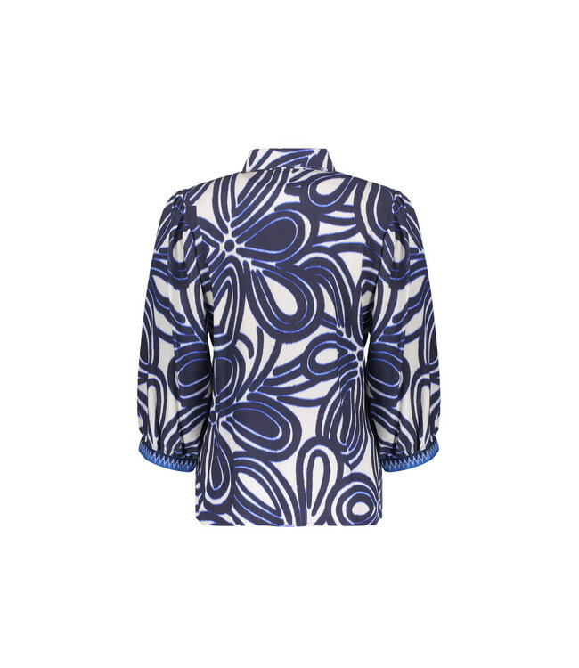 Geisha 63250-20 Blouse blue print