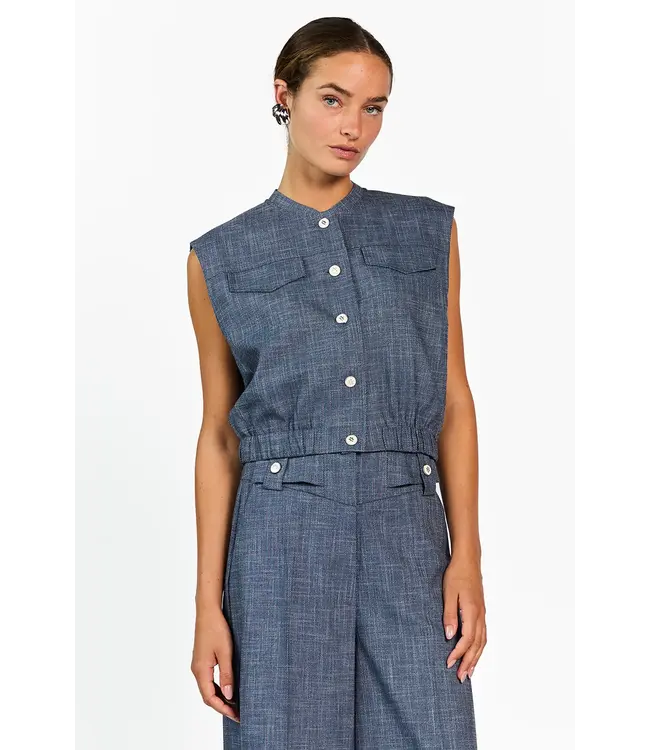 Aaiko Olivia gilet denim