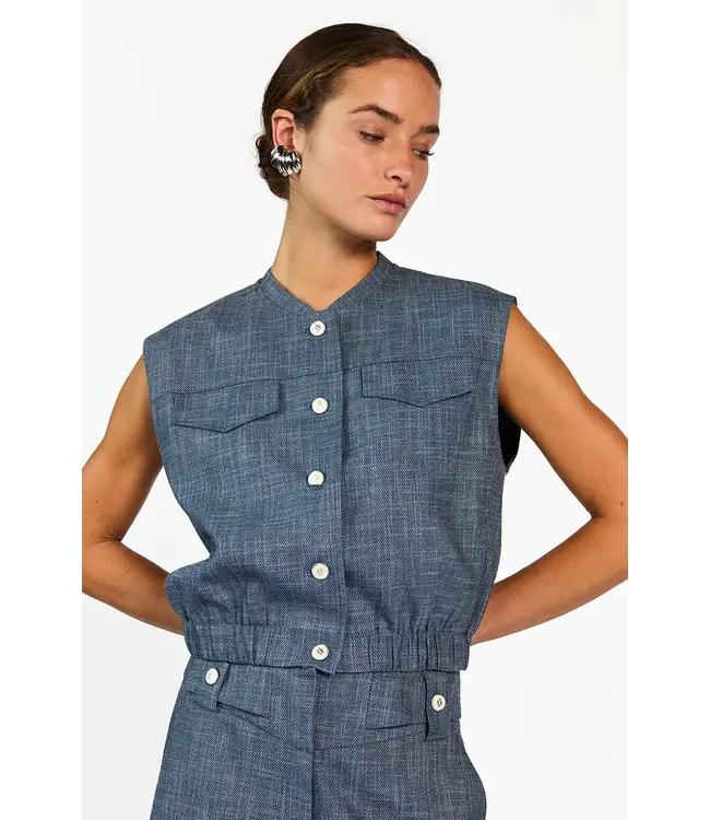 Aaiko Olivia gilet denim