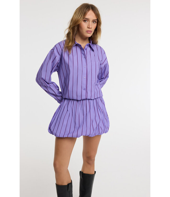 Refined Department R2602945926 ladies woven overzized stripe  blouse JAZZY