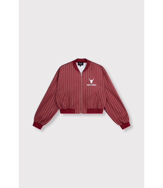 Alix the Label 2602474588 Pinstripe cropped training jacket