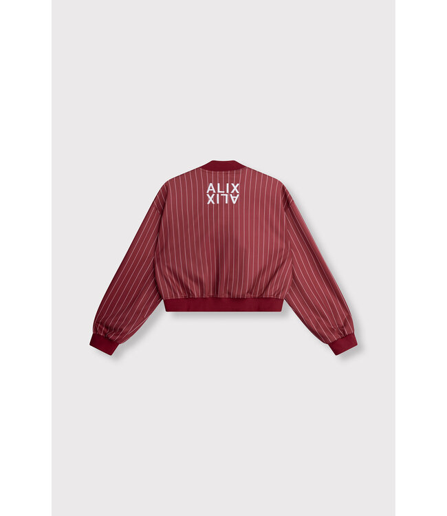 Alix the Label 2602474588 Pinstripe cropped training jacket