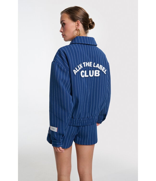 Alix the Label clean striped bomber