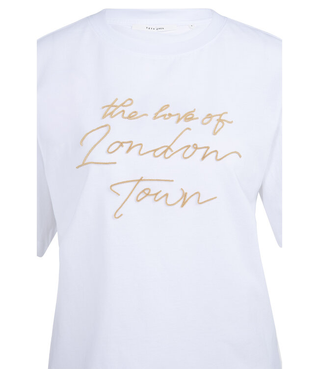 Yaya 01-719081-602 T-shirt met flockprint