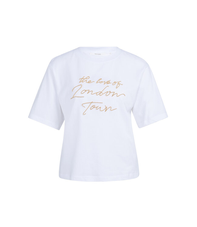 Yaya 01-719081-602 T-shirt met flockprint