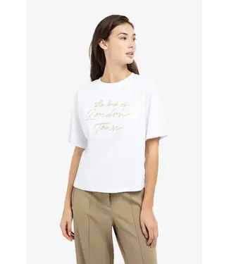 Yaya T-shirt met flockprint