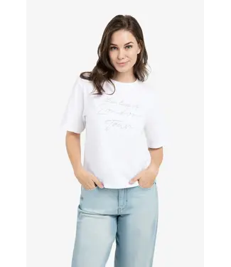 Yaya T-shirt met flockprint