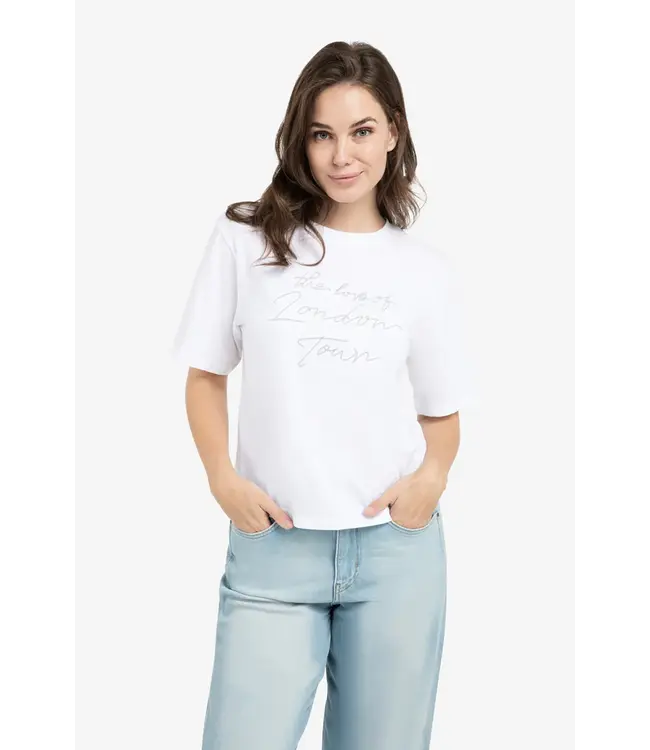 Yaya 01-719081-602 00084-shirt met flockprint